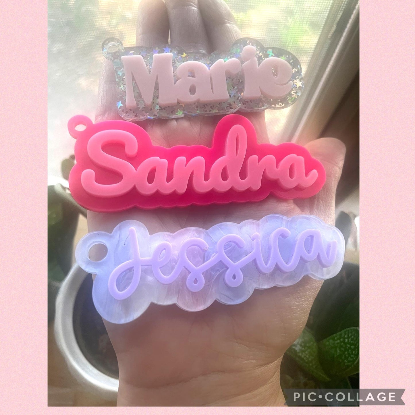 Personalized Keychain for Backpack, Custom Name Tag for School bag, Glitter Name Tag for diaper bag, ID tag for Backpack, Tag for Luggage