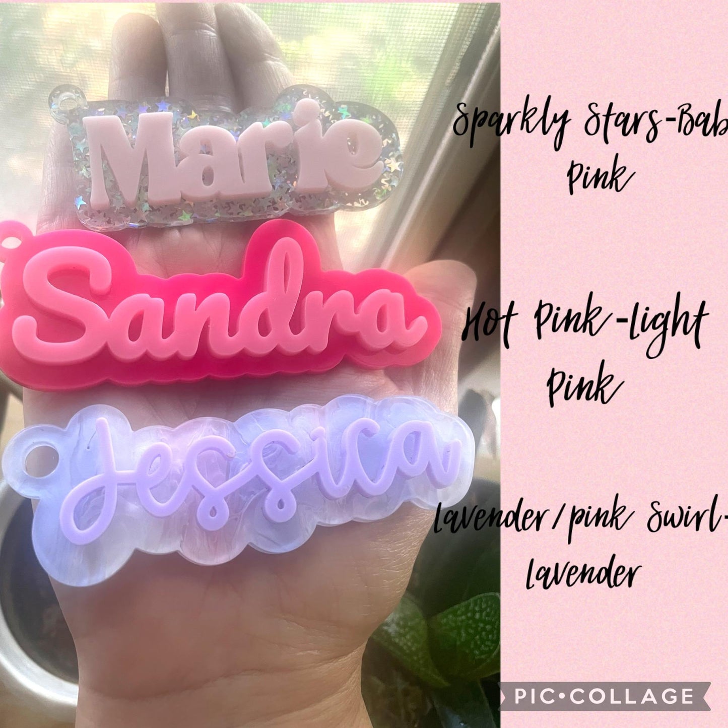 Personalized Name Tag for Backpack, Custom Name Tag for School bag, Glitter Acrylic Name for Bottle, ID tag for Sport Event, Tag for Luggage
