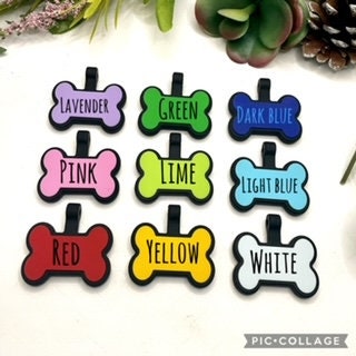 Personalized Dog Identification Tag, Cat Engraved Tag, Silicone Pet Collar Tag, Gift for Dog Lover, Gift for Pet Parent, Silicone Engraved