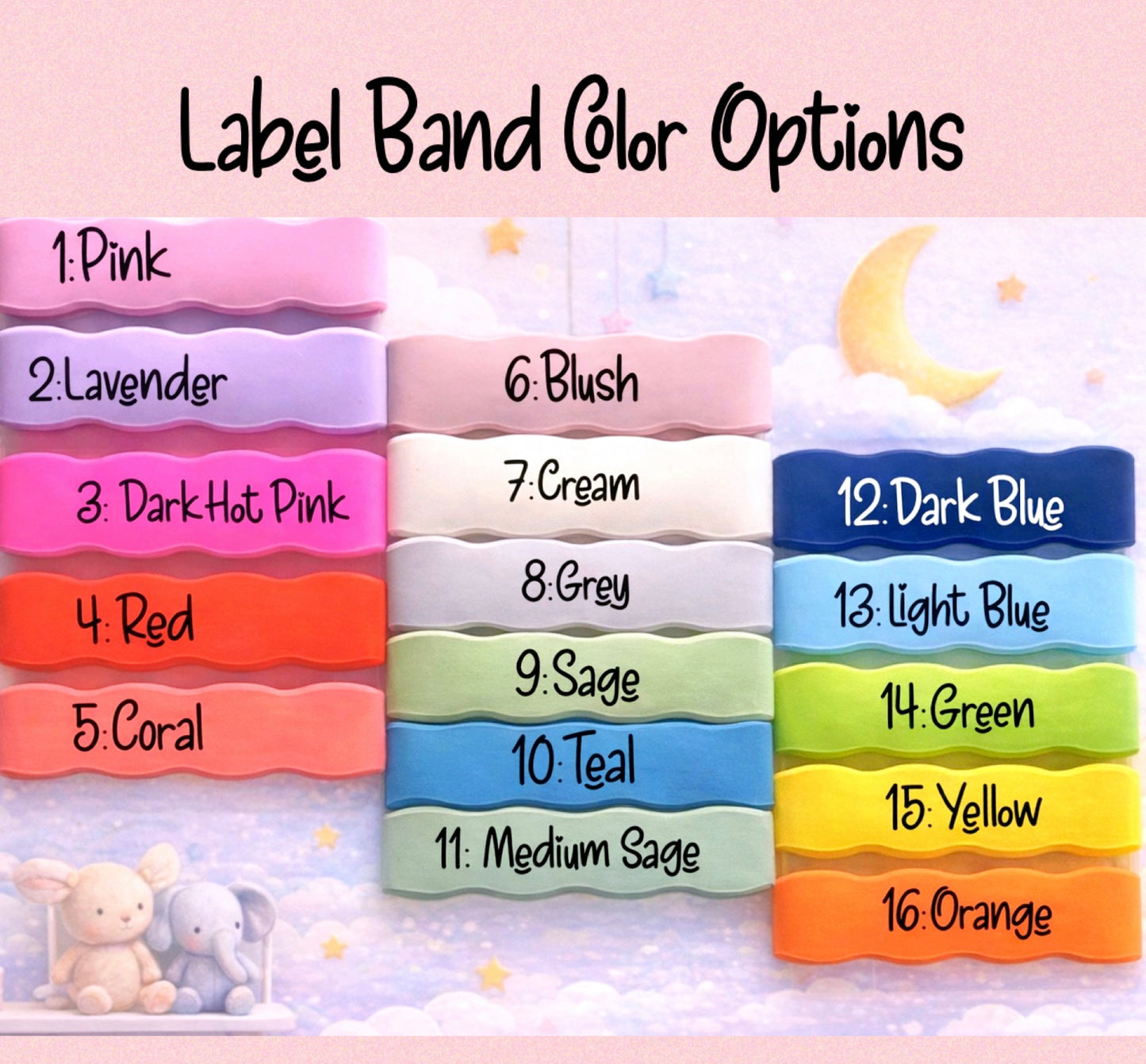 Personalized Engraved Silicone Bottle Label, Reusable Daycare/School Band