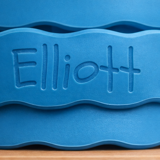 Personalized Engraved Silicone Bottle Label, Reusable Daycare/School Band- Pack of 4