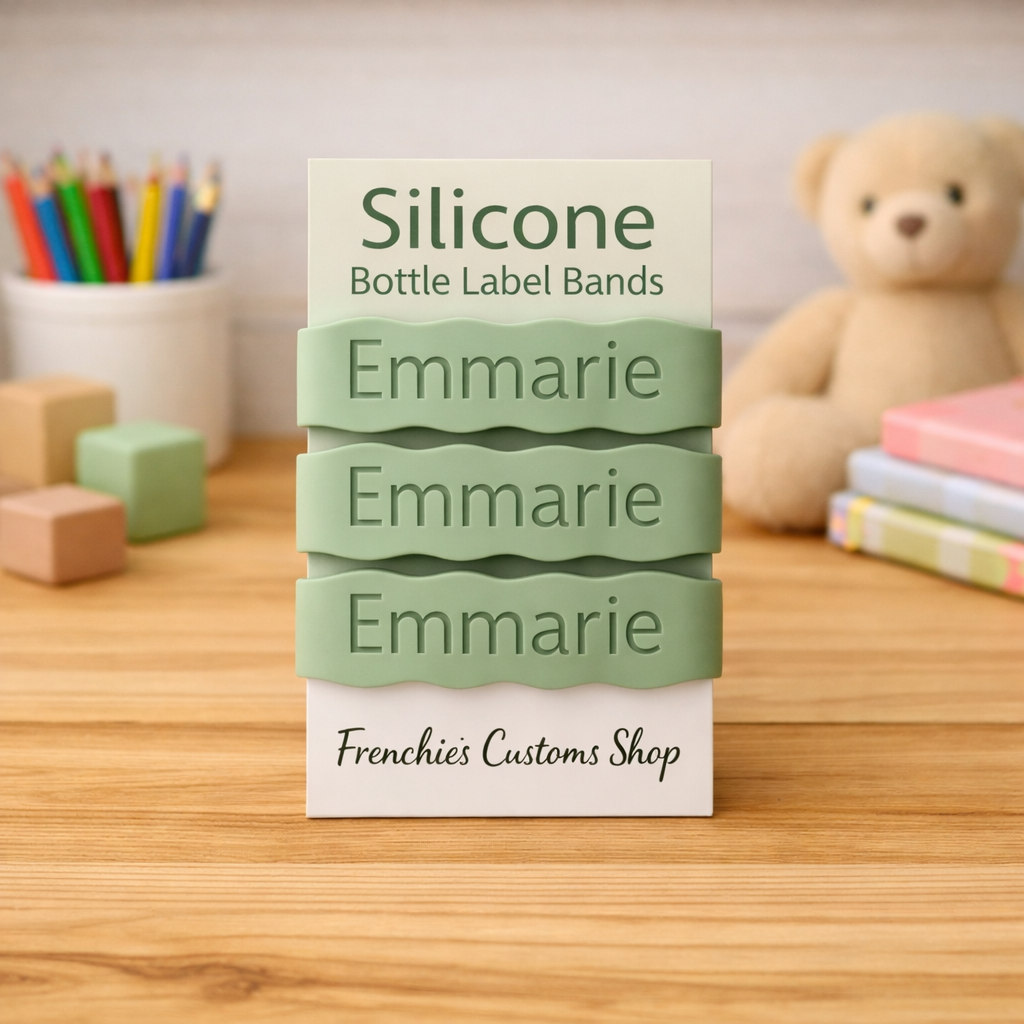 PACK of 3 PERSONALIZED LABELS, Engraved Bottle Label, Silicone Cup Label, Water Bottle Label, Reusable label, School Personalized Label
