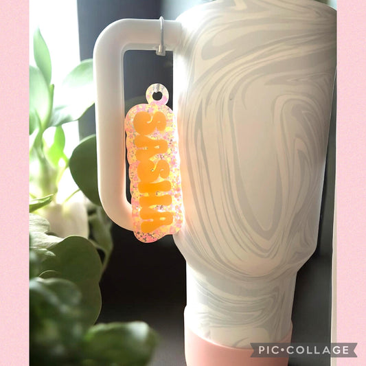 Personalized Name Tag for Backpack, Custom Name Tag for School bag, Glitter Acrylic Name for Bottle, ID tag for Sport Event, Tag for Luggage