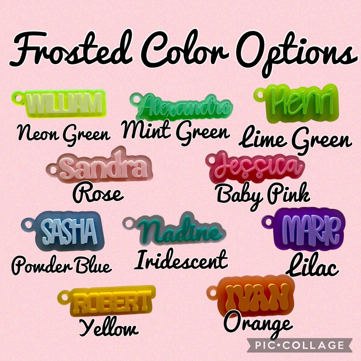 Personalized Acrylic Name Tag: Custom Backpack Keychain
