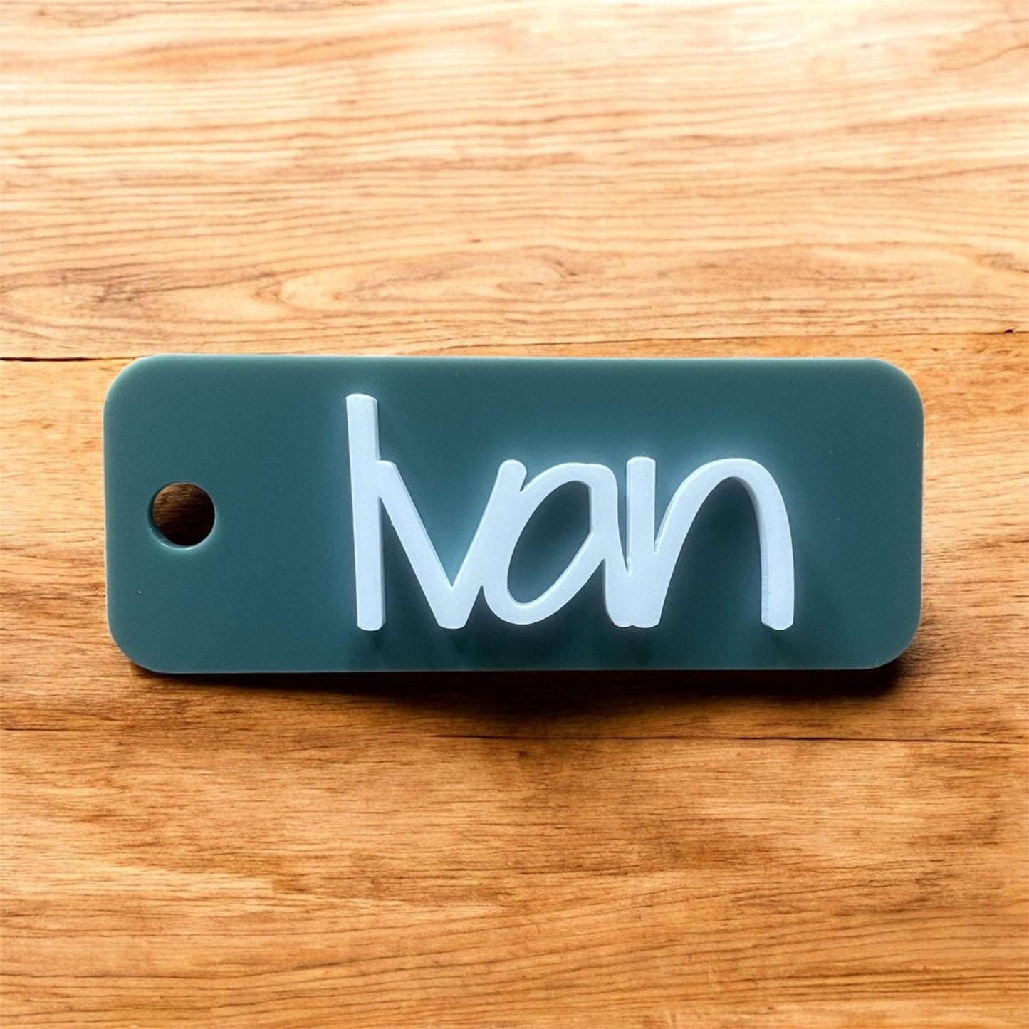 Personalized earth tone Kids Name Tag for Backpack | Custom Acrylic Bag Tag | School Backpack Name Tag | Back to School Gift | Name Keychain