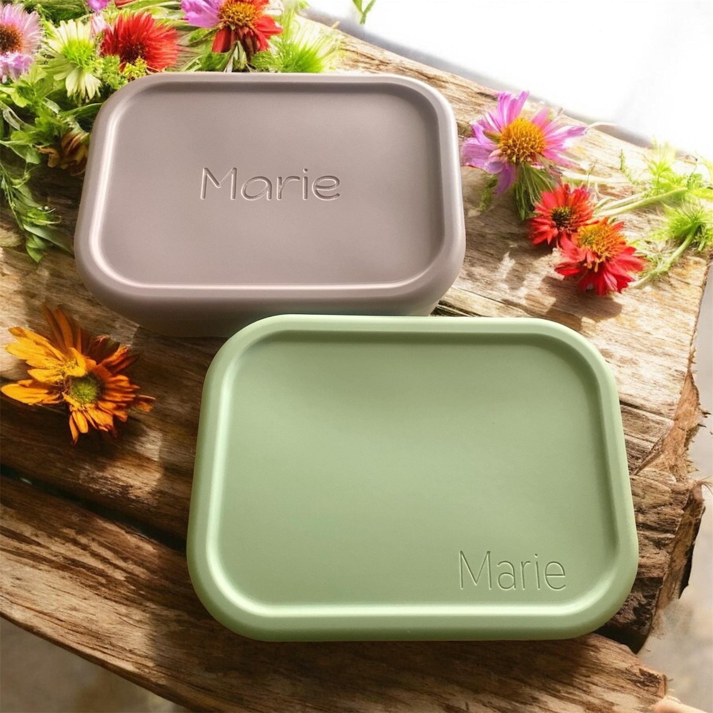 Personalized Silicone Lunch Box – Engraved Lunch Box for Kids & Adults, Eco-Friendly Food Container, Custom Name Lunch Box for Daycare Work