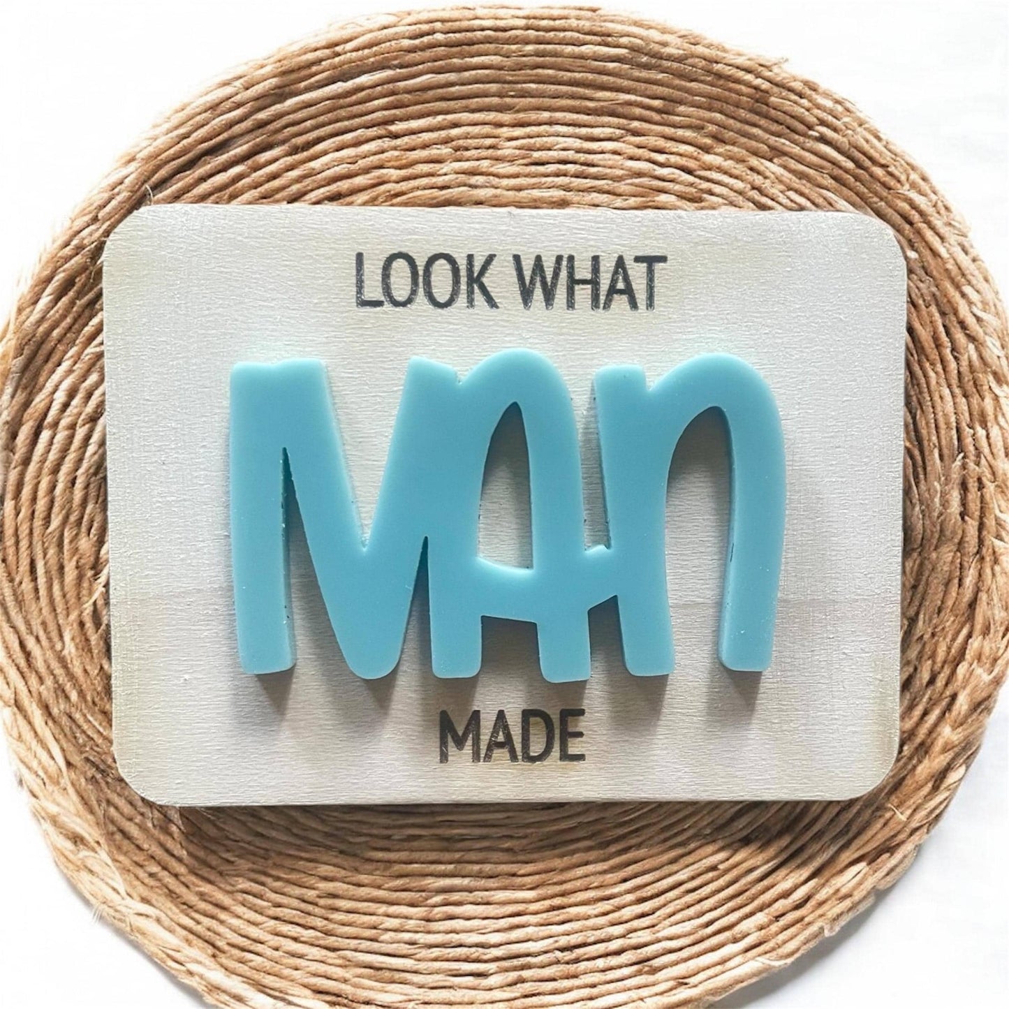 Personalized Kids Artwork Magnet | Custom Name Fridge Magnet in Maple Wood & Acrylic Child Art Display Keepsake