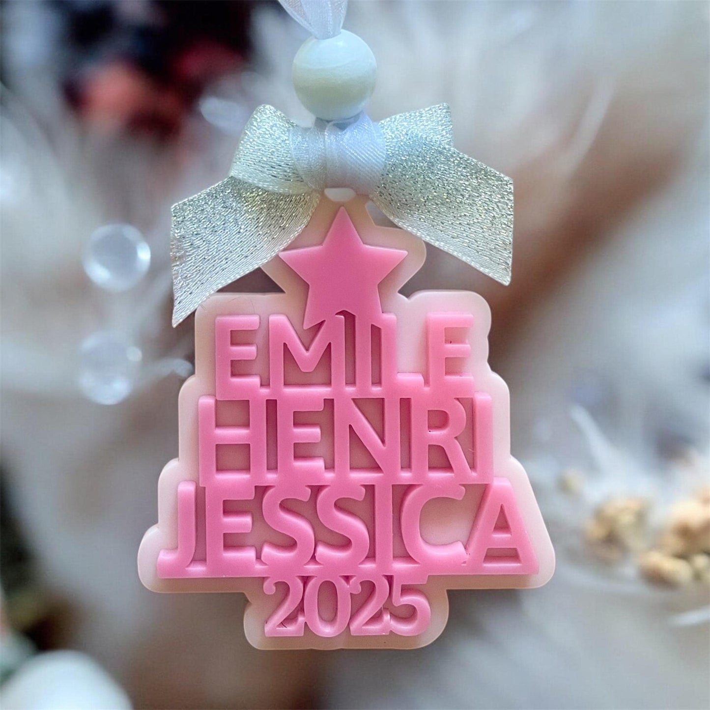 Personalized Engraved Ornament, Wood Ornament, Holiday Decor, Family Ornament, Christmas family ornament up to 10 people