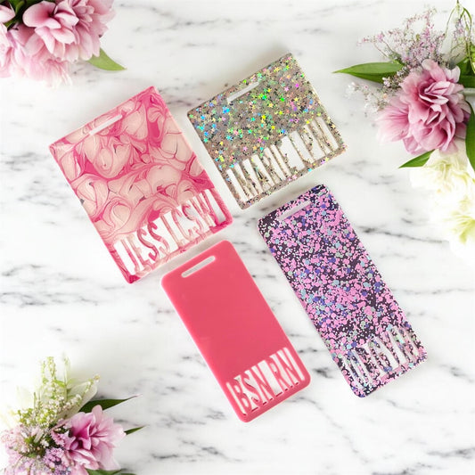 Personalized Nurse Badge Holder | Custom Acrylic ID Holder | Durable Work Name Tag | Nurse Gift | Hospital Staff Badge | Hospital Worker ID