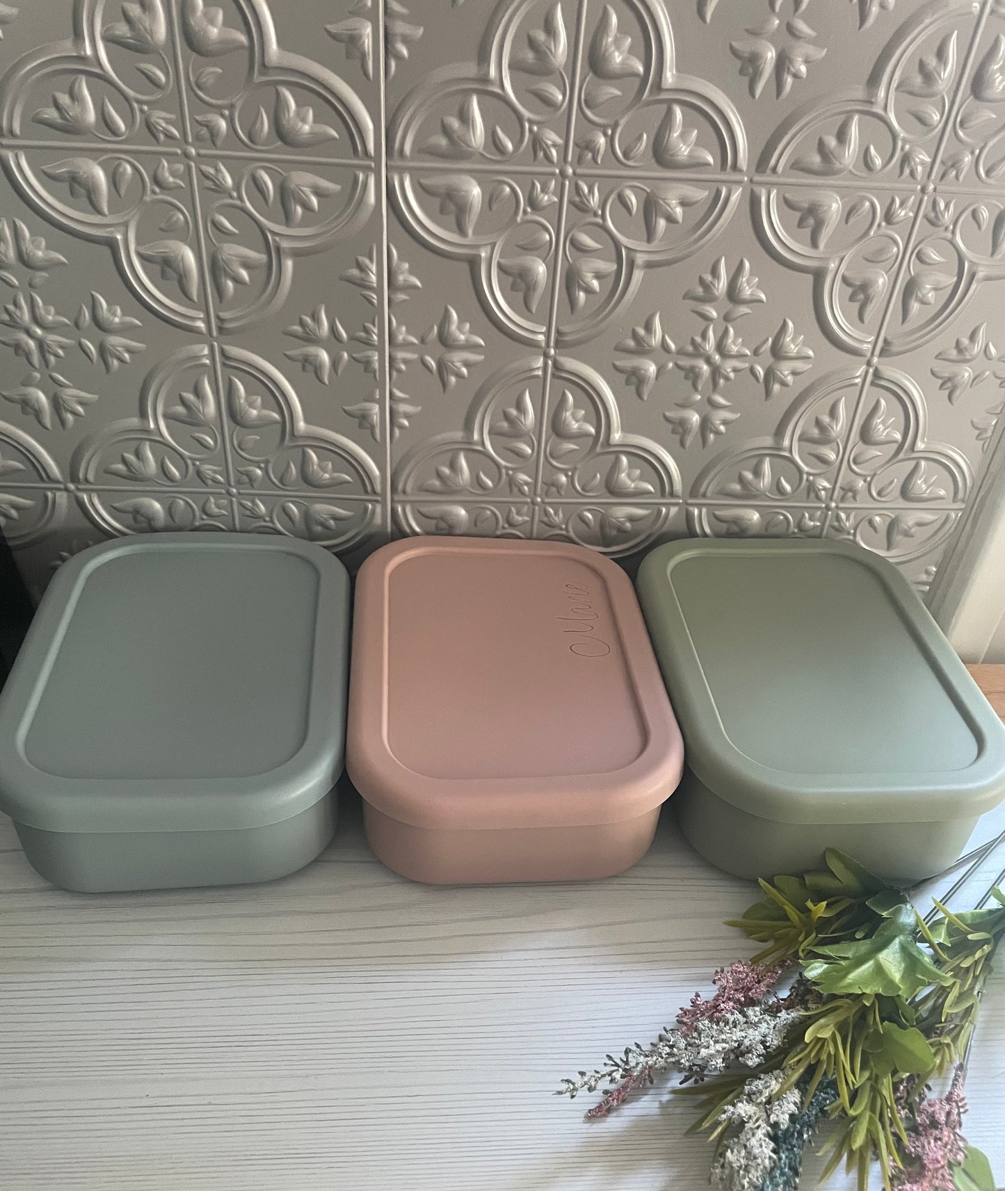 Engraved Lunch Box, Silicone Food Storage,Personalized Lunch Box, School Food Storage, Eco friendly food container