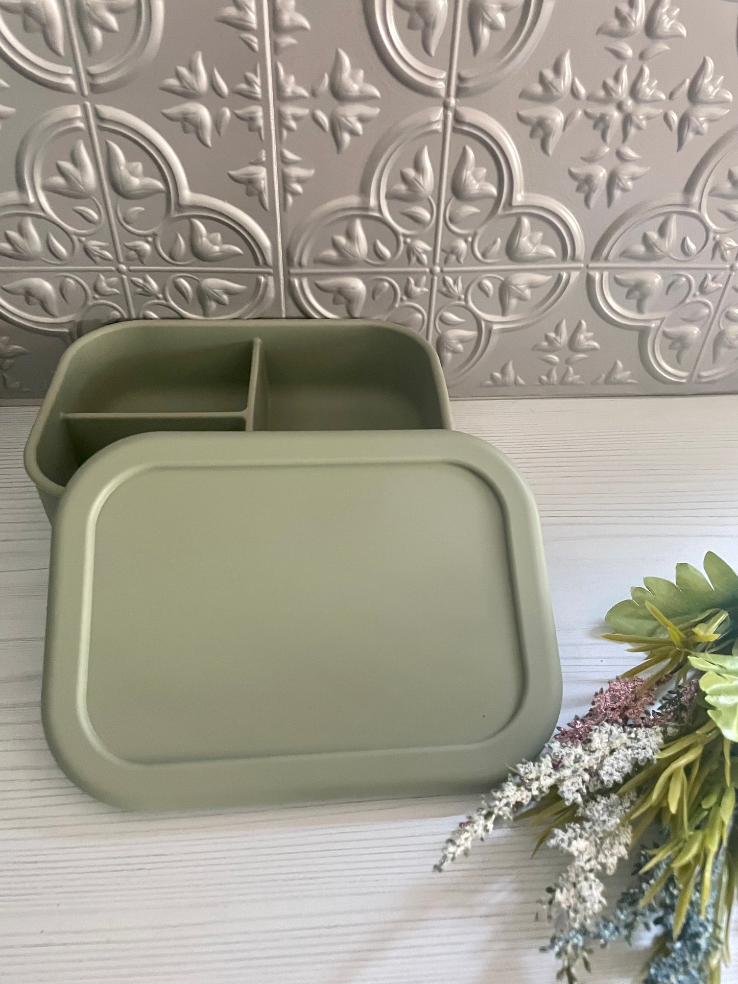 Engraved Lunch Box, Silicone Food Storage,Personalized Lunch Box, School Food Storage, Eco friendly food container