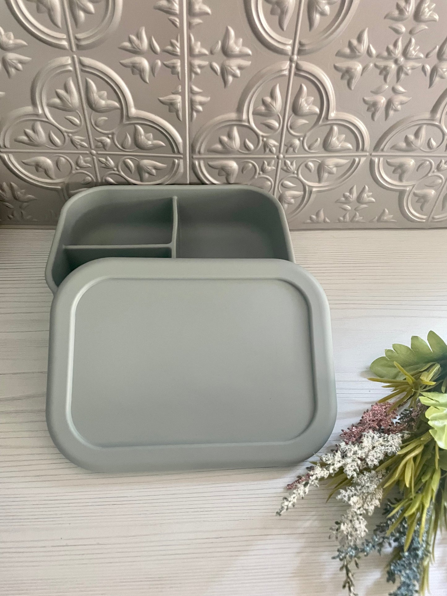 Engraved Lunch Box, Silicone Food Storage,Personalized Lunch Box, School Food Storage, Eco friendly food container