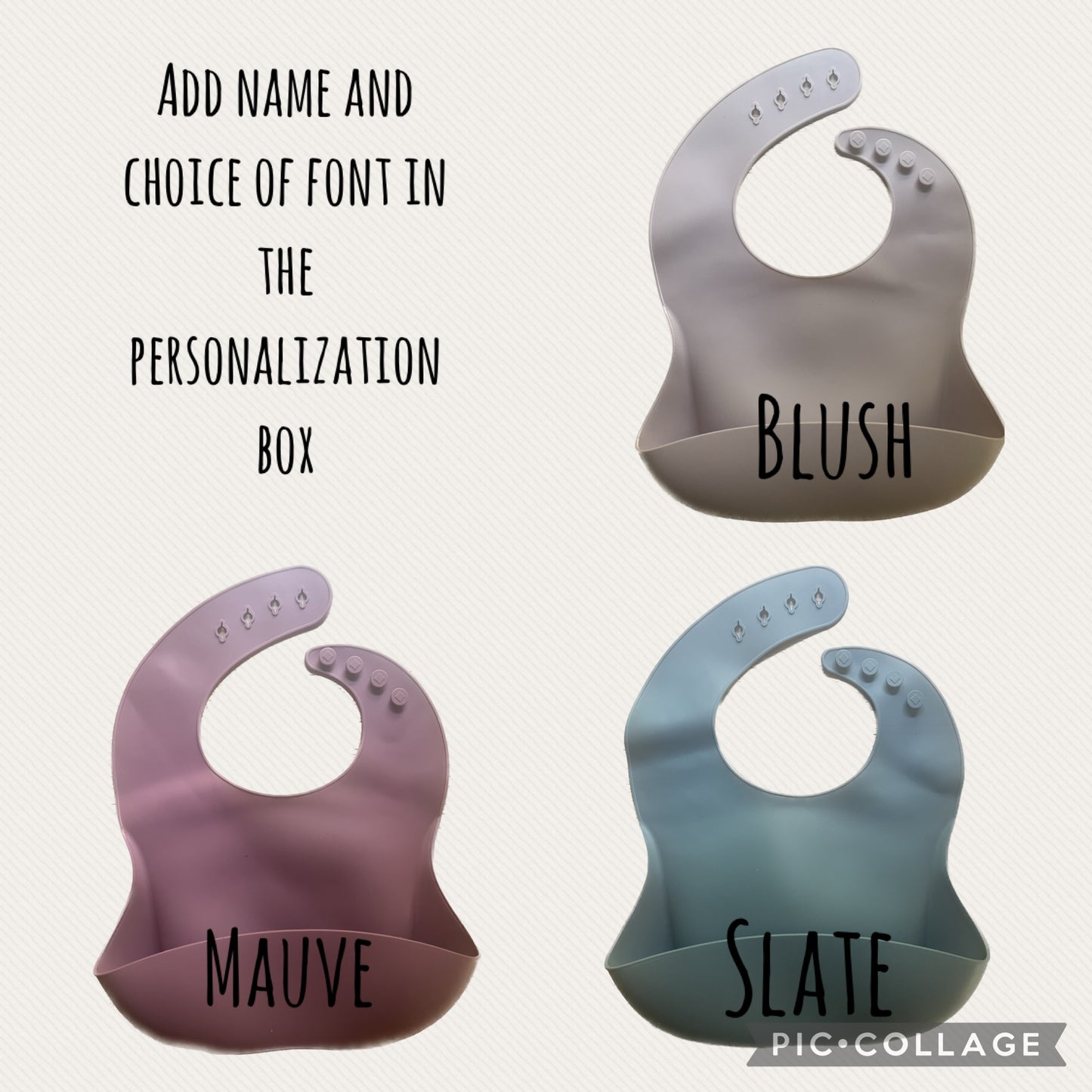 Personalized Silicone Bib for baby, Engraved Adjustable Bib, Bib for toddler, Gift for New Mom, Custom Bib for Daycare, Gift for Baby Shower