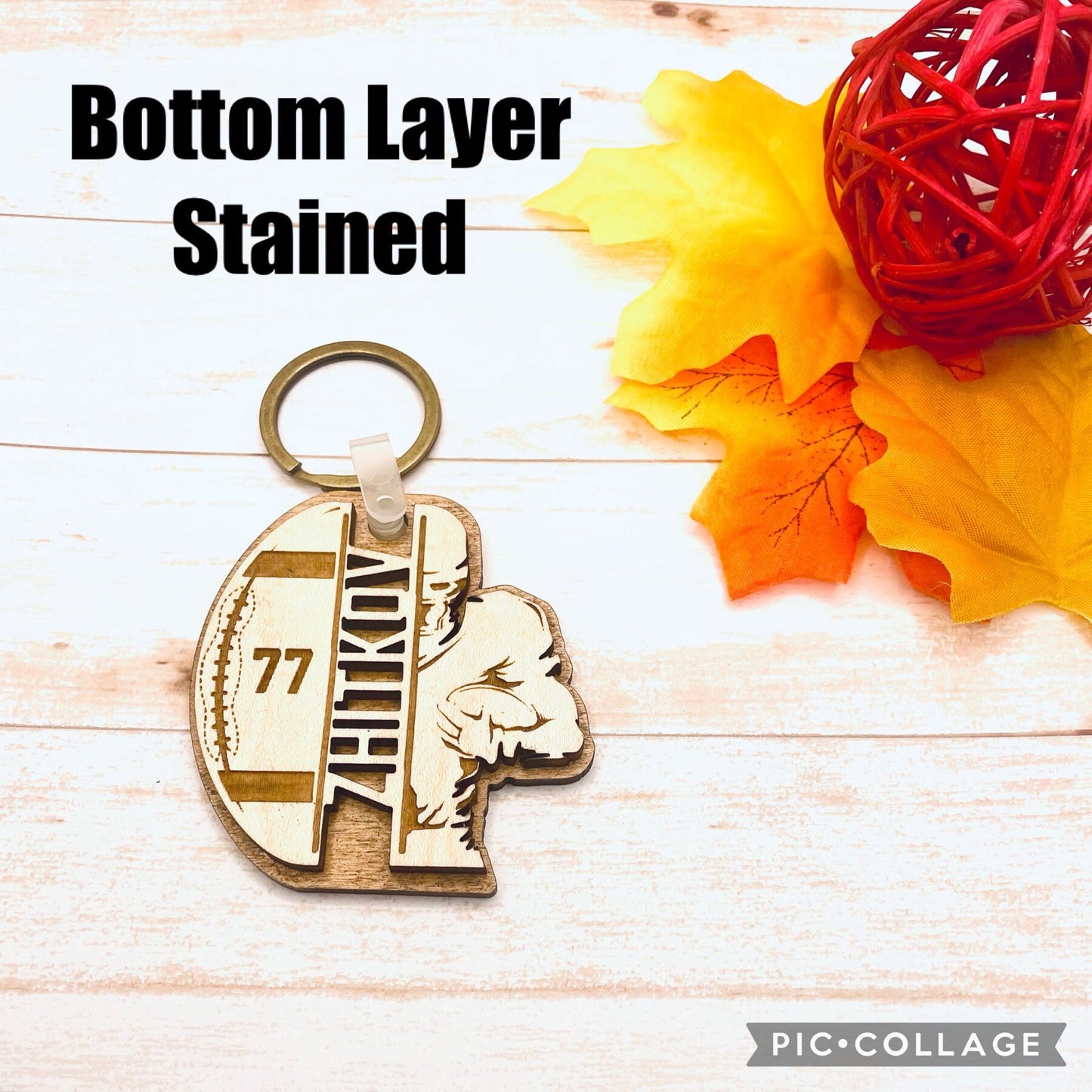 Engraved Keychain , Personalized Football Keychain, Football Mom Gift, Football Dad Gift, Sport Lovers, Gift for Her, Gift for Him