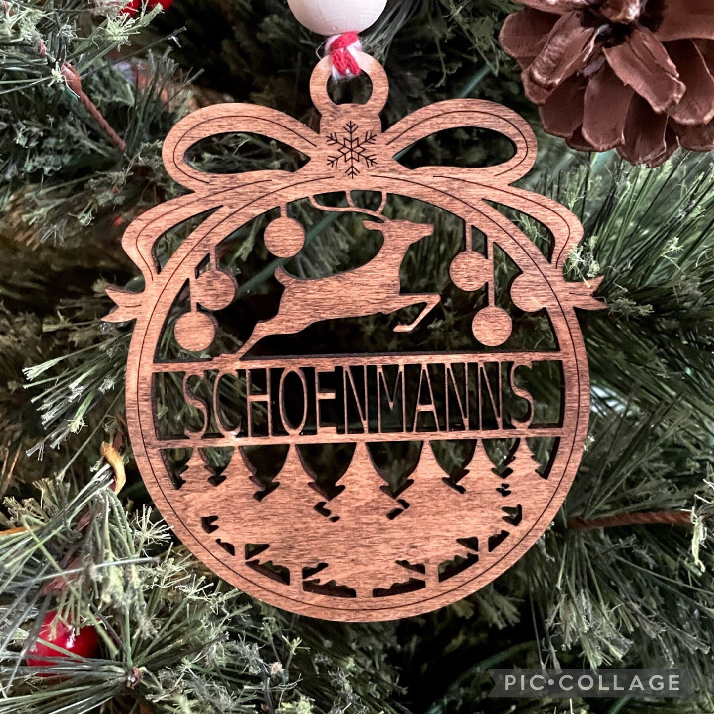 Personalized Ornament, Wooden Ornament, Farmhouse Decor, Christmas Ornament, Family Keepsake, Family Ornament, Christmas Gift