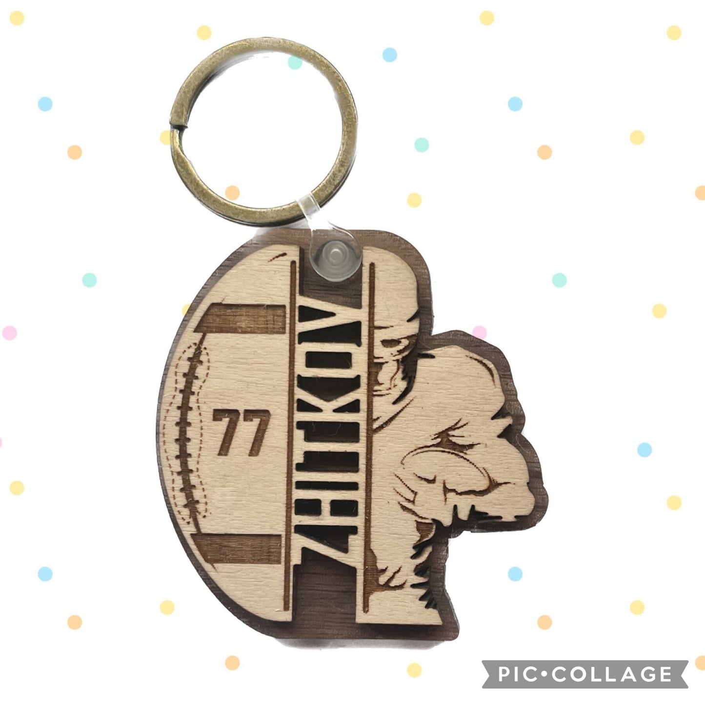 Engraved Keychain , Personalized Football Keychain, Football Mom Gift, Football Dad Gift, Sport Lovers, Gift for Her, Gift for Him