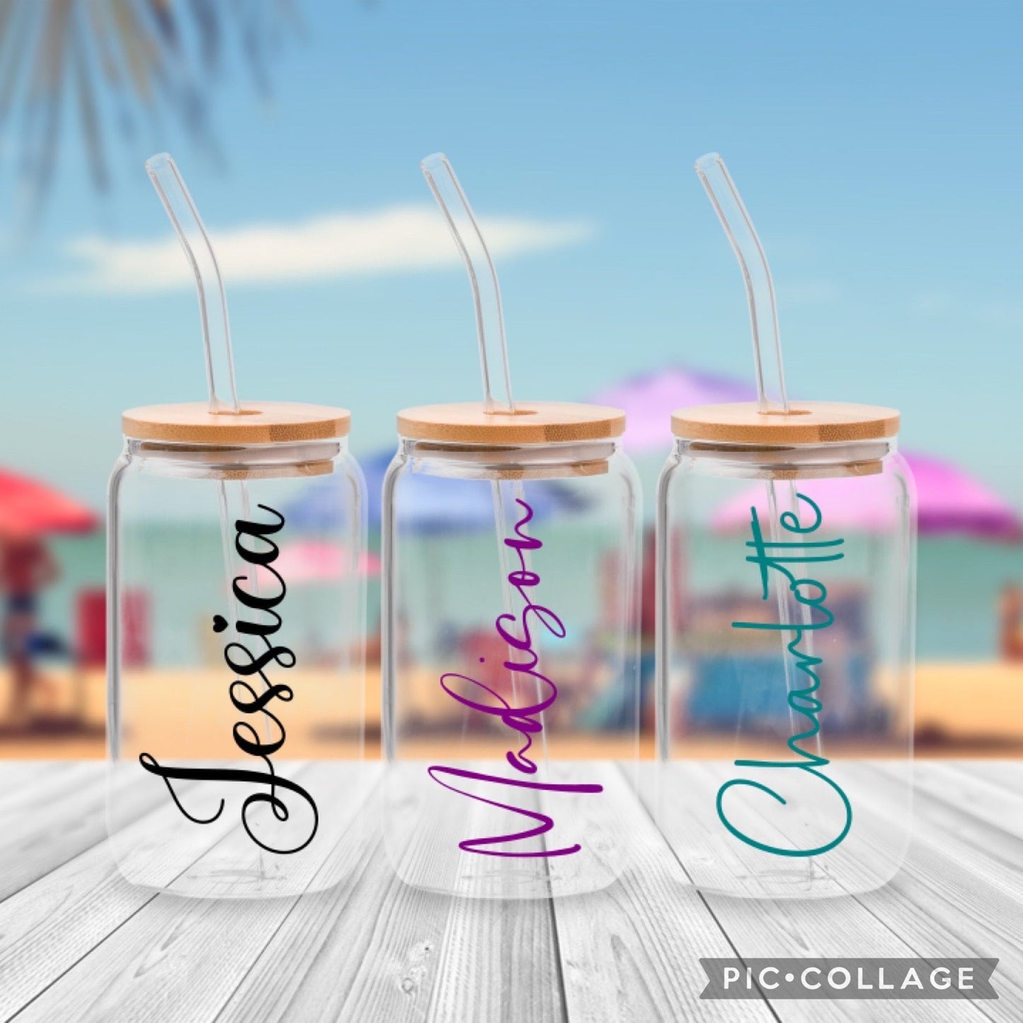 Glass Can Personalized, Glass cup with straw, tumbler 16oz, Gift for Mother’s Day,Wedding Gift for Bridesmaids, Birthday Gift for Girlfriend